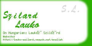 szilard lauko business card